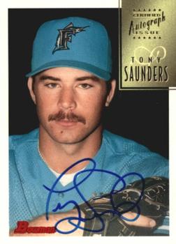 1997 Bowman - Certified Autographs Blue Ink #CA71 Tony Saunders Front