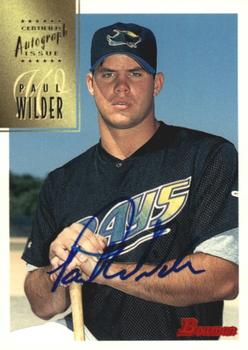 1997 Bowman - Certified Autographs Blue Ink #CA84 Paul Wilder Front