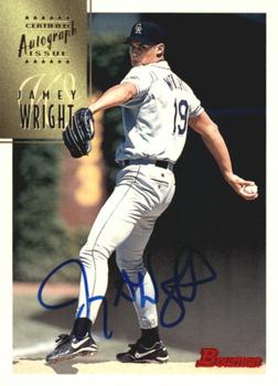 1997 Bowman - Certified Autographs Blue Ink #CA87 Jamey Wright Front
