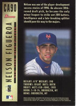 1997 Bowman - Certified Autographs Blue Ink #CA90 Nelson Figueroa Back