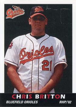 2002 Grandstand Bluefield Orioles #NNO Chris Britton Front