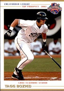 2002 Grandstand California League Top Prospects #NNO Tagg Bozied Front