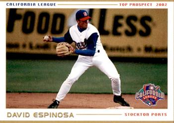 2002 Grandstand California League Top Prospects #NNO David Espinosa Front