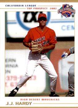 2002 Grandstand California League Top Prospects #NNO J.J. Hardy Front