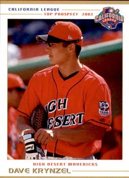 2002 Grandstand California League Top Prospects #NNO Dave Krynzel Front