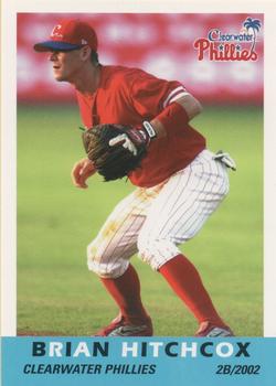 2002 Grandstand Clearwater Phillies #3 Brian Hitchcox Front