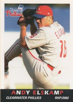 2002 Grandstand Clearwater Phillies #16 Andy Elskamp Front