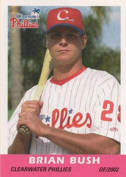 2002 Grandstand Clearwater Phillies #28 Brian Bush Front