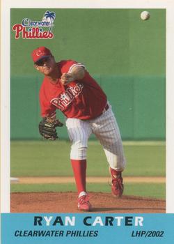 2002 Grandstand Clearwater Phillies #34 Ryan Carter Front