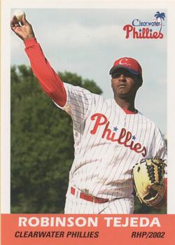 2002 Grandstand Clearwater Phillies #39 Robinson Tejeda Front