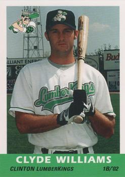 2002 Grandstand Clinton LumberKings #NNO Clyde Williams Front
