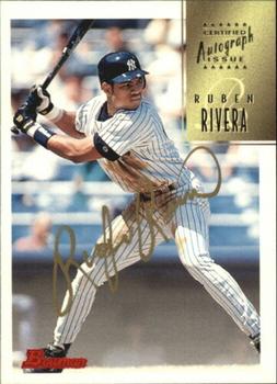 1997 Bowman - Certified Autographs Gold Ink #CA68 Ruben Rivera Front