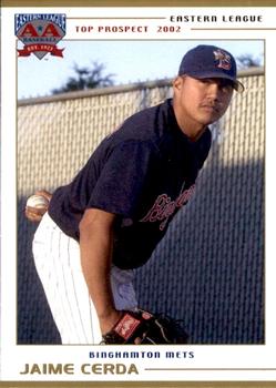 2002 Grandstand Eastern League Top Prospects #NNO Jaime Cerda Front
