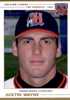 2002 Grandstand Eastern League Top Prospects #NNO Justin Wayne Front