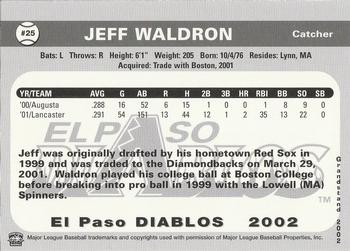2003 Grandstand El Paso Diablos - [Base] #_JEWA - Jeff Waldron