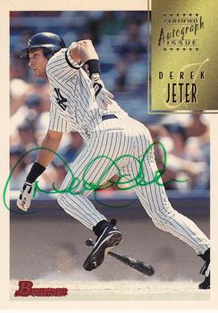 1997 Bowman - Certified Autographs Green Ink Derek Jeter #CA41 Derek Jeter Front