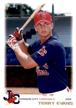 2002 Grandstand Johnson City Cardinals #29 Terry Evans Front