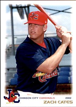 2002 Grandstand Johnson City Cardinals #37 Zach Cates Front