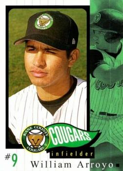 2002 Grandstand Kane County Cougars #4 William Arroyo Front