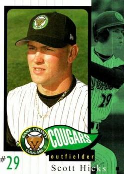 2002 Grandstand Kane County Cougars #14 Scott Hicks Front