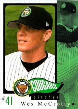 2002 Grandstand Kane County Cougars #17 Wes McCrotty Front