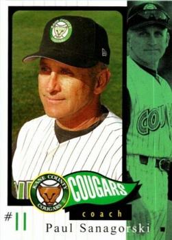 2002 Grandstand Kane County Cougars #20 Paul Sanagorski Front