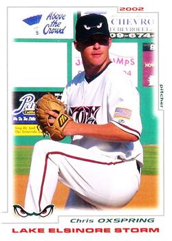 2002 Grandstand Lake Elsinore Storm #24 Chris Oxspring Front