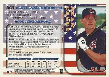 1997 Bowman - International #367 Sean Casey Back