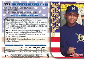 1997 Bowman - International #372 Ronnie Belliard Back