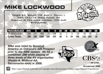 2002 Grandstand Midland RockHounds #NNO Mike Lockwood Back