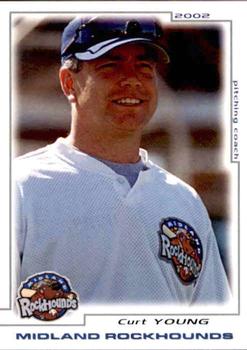 2002 Grandstand Midland RockHounds #NNO Curt Young Front