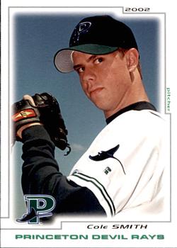 2002 Grandstand Princeton Devil Rays #25 Cole Smith Front