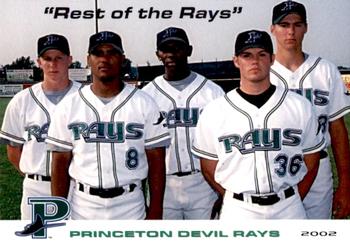 2002 Grandstand Princeton Devil Rays #29 Rest of the Rays (Elliot Johnson / Aleurys Lopez / Willie Jaime / Coltyn Simmons / Jarrod Farrell) Front