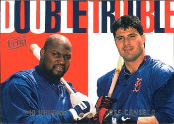1997 Ultra - Double Trouble #2 Mo Vaughn / Jose Canseco Front