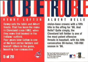 1997 Ultra - Double Trouble #5 Albert Belle / Kenny Lofton Back