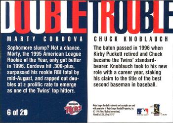 1997 Ultra - Double Trouble #6 Chuck Knoblauch / Marty Cordova Back