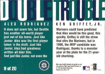 1997 Ultra - Double Trouble #9 Ken Griffey, Jr. / Alex Rodriguez Back