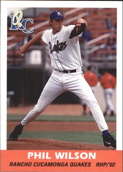 2002 Grandstand Rancho Cucamonga Quakes #NNO Phil Wilson Front