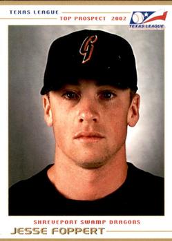 2002 Grandstand Texas League Top Prospects #NNO Jesse Foppert Front