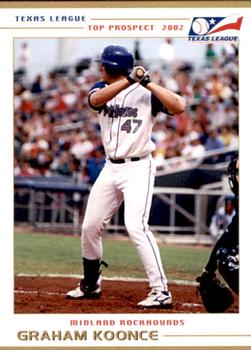 2002 Grandstand Texas League Top Prospects #NNO Graham Koonce Front