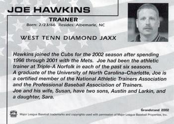 2002 Grandstand West Tenn Diamond Jaxx #29 Joe Hawkins Back