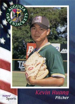 2002 MultiAd Augusta GreenJackets #14 Kevin Huang Front