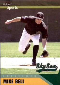 2002 MultiAd Colorado Springs Sky Sox #6 Mike Bell Front