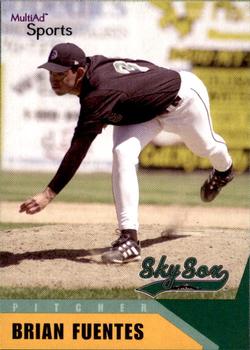 2002 MultiAd Colorado Springs Sky Sox #15 Brian Fuentes Front
