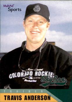 2002 MultiAd Colorado Springs Sky Sox #30 Travis Anderson Front