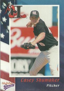 2002 MultiAd Hickory Crawdads #27 Casey Shumaker Front