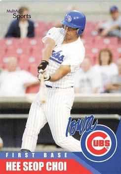 2002 MultiAd Iowa Cubs #6 Hee Seop Choi Front