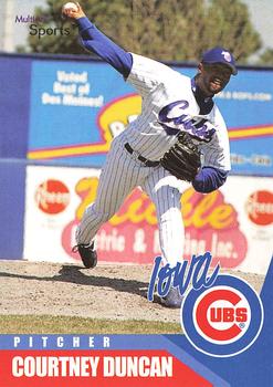2002 MultiAd Iowa Cubs #9 Courtney Duncan Front