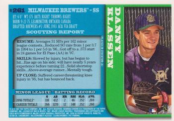 1997 Bowman Chrome - Refractors #261 Danny Klassen Back