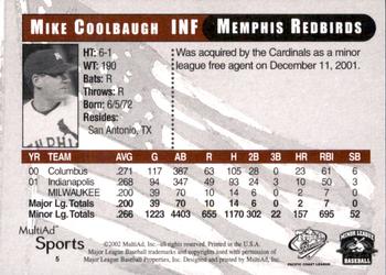 2002 MultiAd Pacific Coast League All-Stars #5 Mike Coolbaugh Back